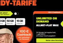 otelo eSIM Aktion: Unlimited on Demand Allnet-Flat Max + 100 € Cashback sichern!